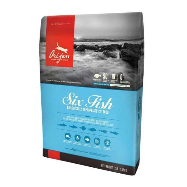 غذای خشک گربه اوریجن مدل six fish وزن 1.8 کیلوگرم