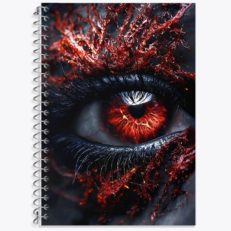 دفتر زبان 50 برگ خندالو مدل دو خط طرح چشم کد F7808