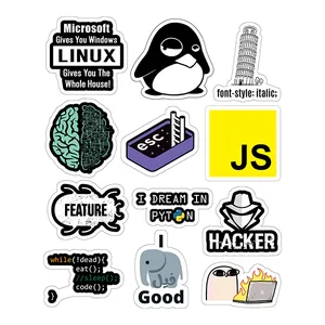 استیکر لپ تاپ توییجین و موییجین طرح برنامه نویسی کد 39 مجموعه 12 عددی