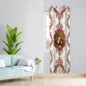 پرده طرح قاب مدل مخمل پانچی کد 4287 z سایز 140x200 سانتی متر