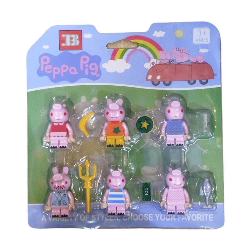 اکشن فیگور مدل پپا پیگ مجموعه 6 عددی