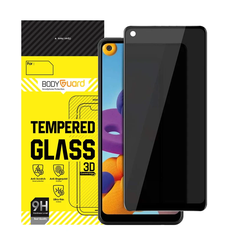 محافظ صفحه نمایش حریم شخصی بادیگارد مدل PS مناسب برای گوشی موبایل سامسونگ Galaxy A21S