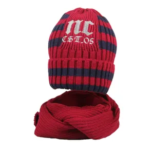 ست کلاه و شال گردن بافتنی بچگانه مدل 055