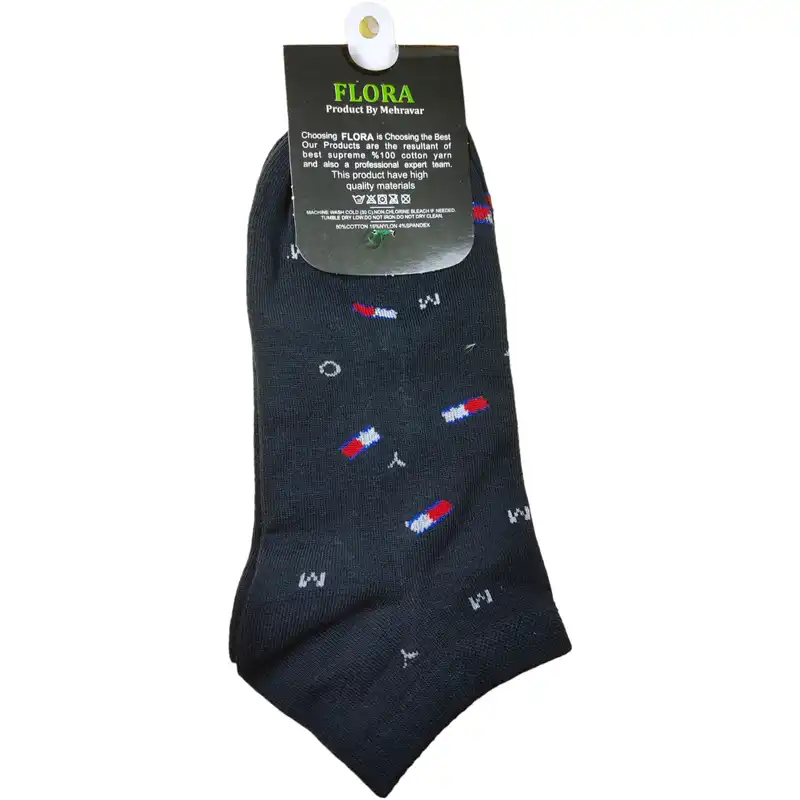 جوراب ساق کوتاه فلورا مدل Ultra premium cotton