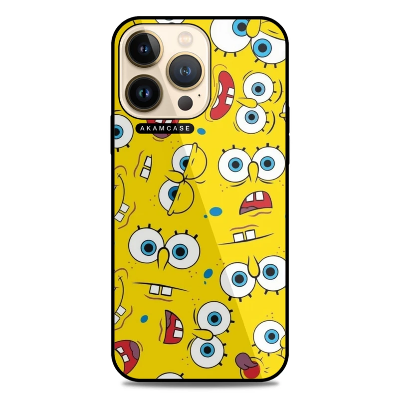 کاور آکام مدل AMC-WA13PRO-SPONGE BOB5 مناسب برای گوشی موبایل اپل iPhone 13 Pro