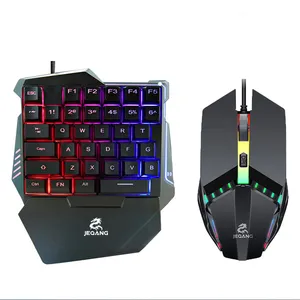 JEQANG JK-913 Gaming Keyboard With Mouse, Membrane Switch, Full-Size, LED RGB Lighting