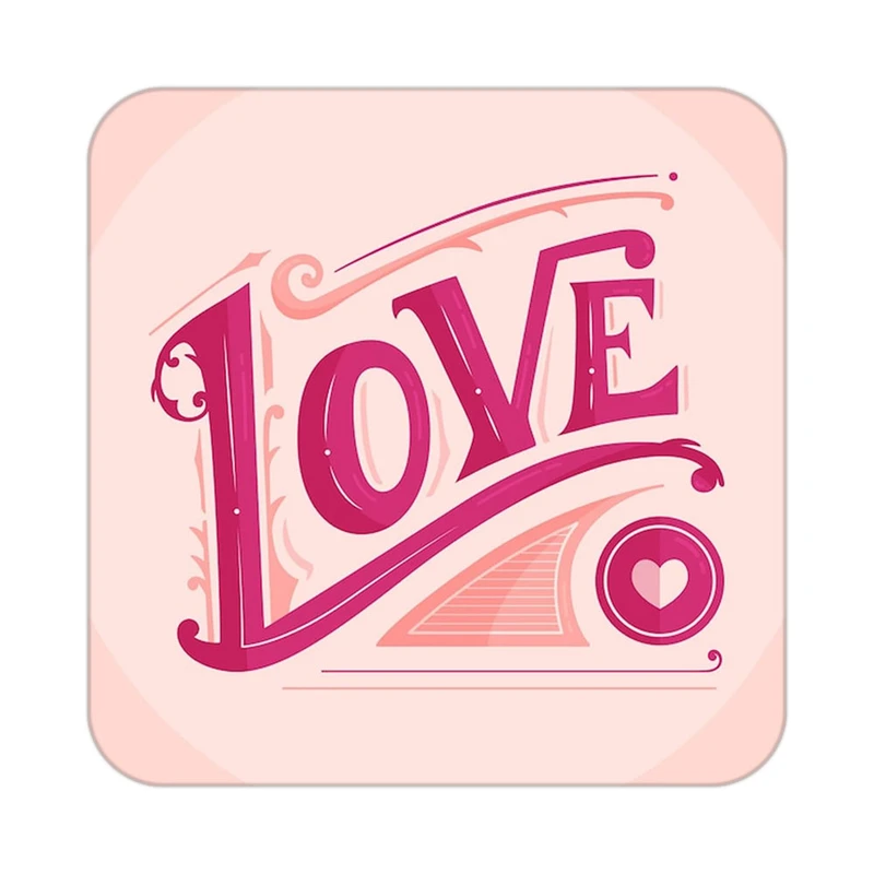 زیر لیوانی کاکتی طرح عاشقانه مدل mp39160