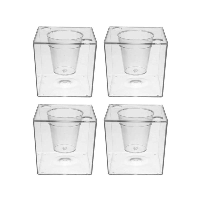 آکواریوم فیلی پلاست مدل گلدان دار بسته 4 عددی آکواریوم فیلی پلاست مدل گلدان دار بسته 4 عددی