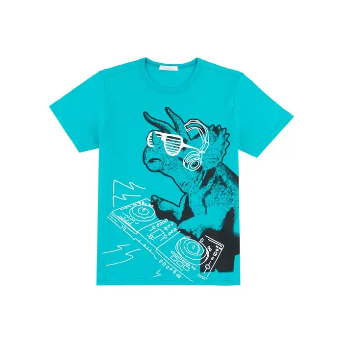 تی شرت آستین کوتاه پسرانه فیورلا مدل دیجی دایناسور 43040