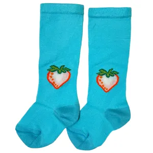 جوراب ساق بلند دخترانه سانتاگوستینو مدل توت فرنگی کد 7738238 رنگ آبی