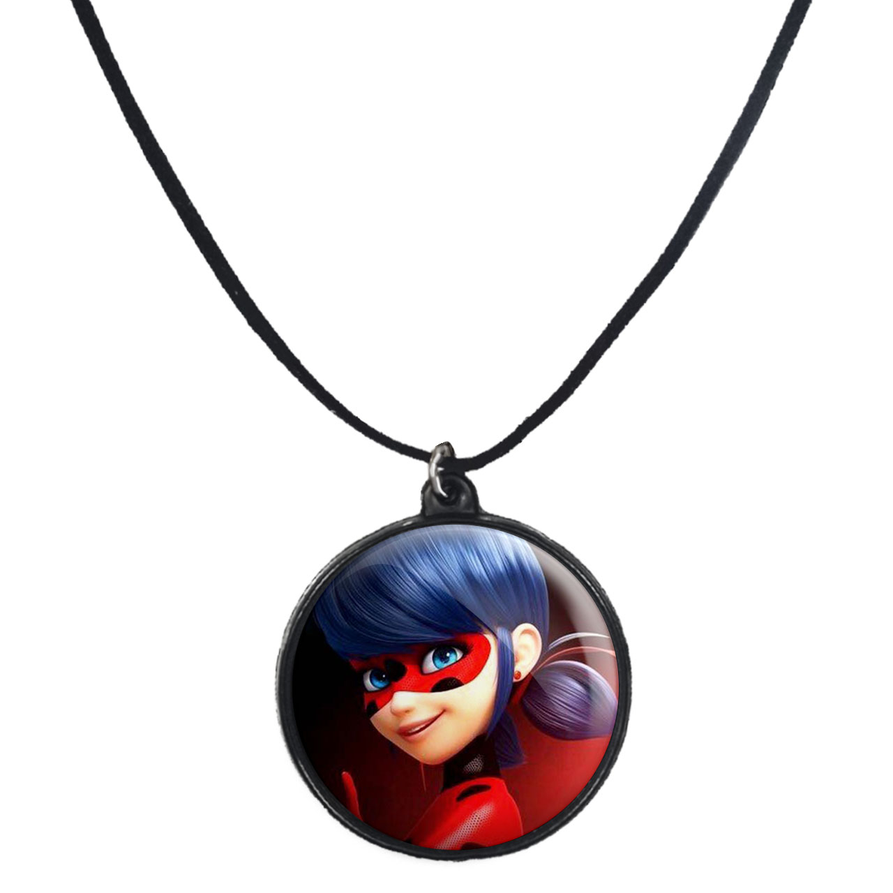 گردنبند پرمانه طرح کفشدوزکی کد pmb.1506 مدل دو طرفه