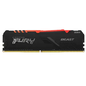 رم کامپیوتر DDR4 تک کاناله 3200 مگاهرتز CL16 کینگستون مدل FURY Beast RGB ظرفیت 8 گیگابایت