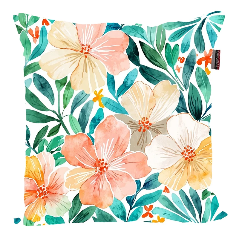 کوسن پاد آفرین مدل فانتزی طرح گل و برگ کد PK40626