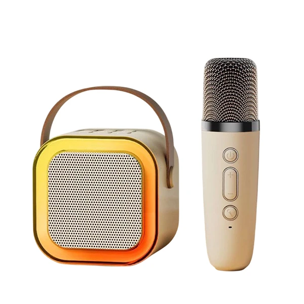 عکس شماره 2 : اسپیکر بلوتوثی قابل حمل مدل karaoke به همراه میکروفن