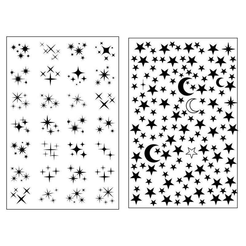 برچسب لنز ناخن طرح ستاره کد N23 مجموعه 2 عددی