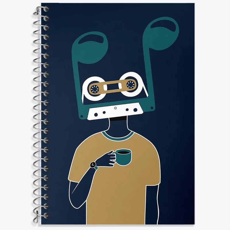 دفتر لغت 50 برگ خندالو طرح موسیقی کد F2906