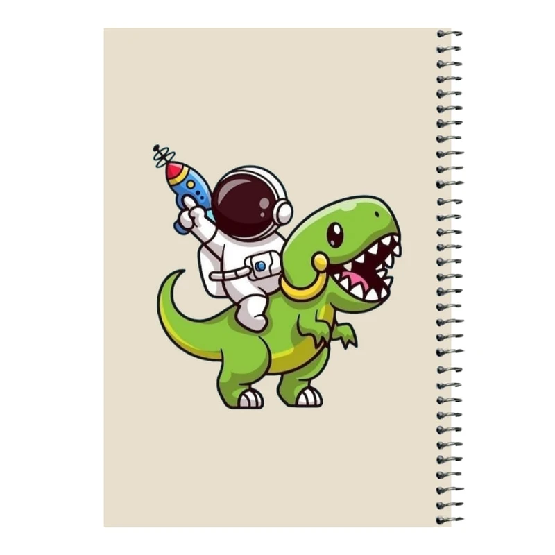 دفتر مشق 80 برگ اس جی مدل فضانورد و دایناسور   