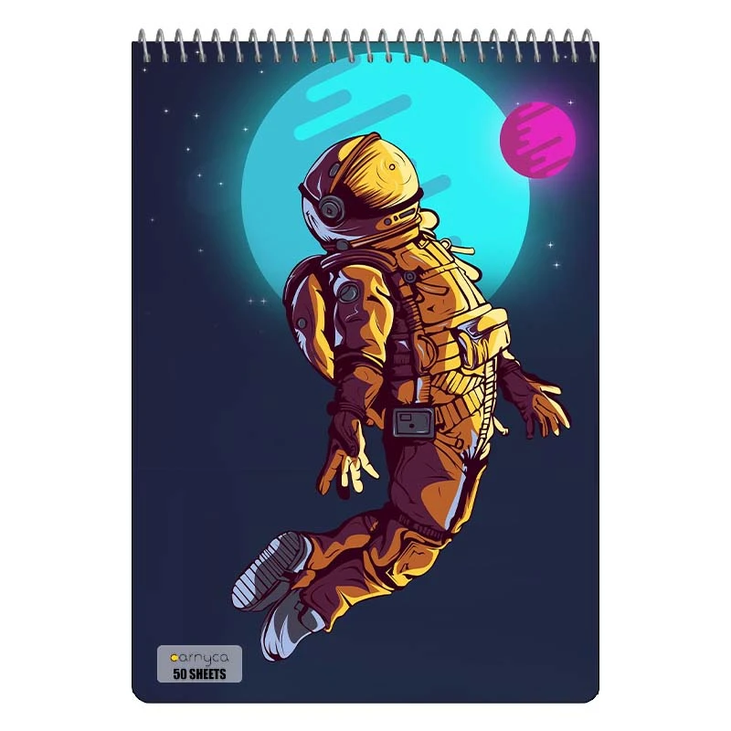 دفتر نقاشی 50 برگ سیمی کارنیکا طرح فضا Space کد 46035