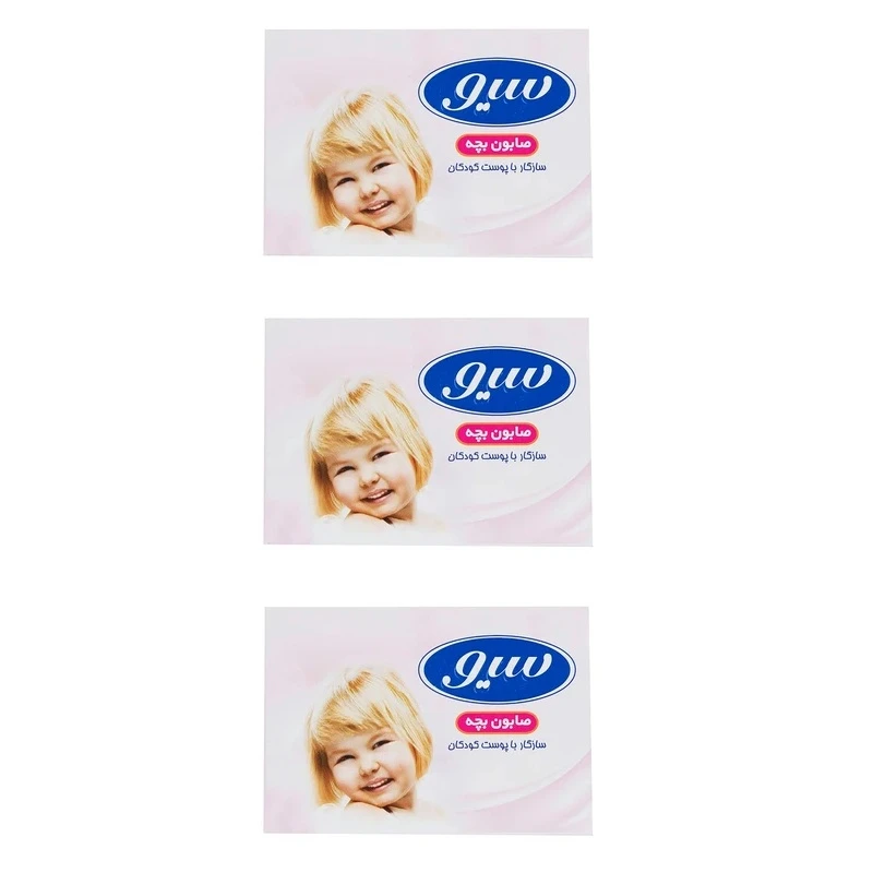صابون بچه سیو مدل روغن نارگیل وزن 75 گرم بسته 3 عددی