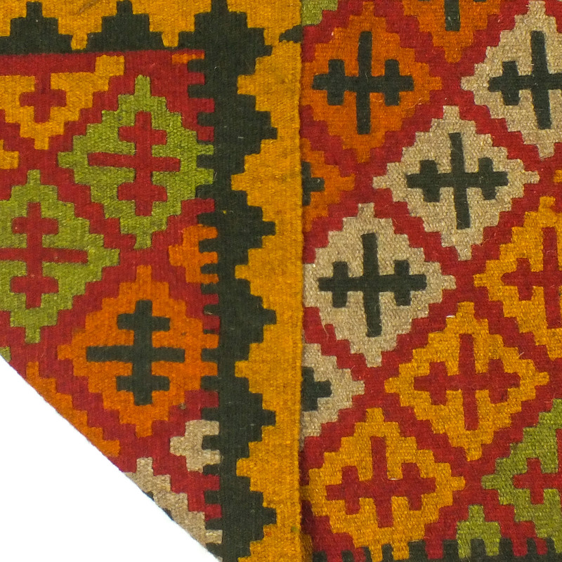 گلیم دستبافت یک و نیم متری مدل ذرنیم کد 1417