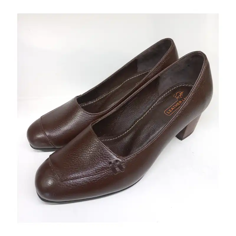 کفش زنانه سرزمین چرم کد 141767 رنگ قهوه ای