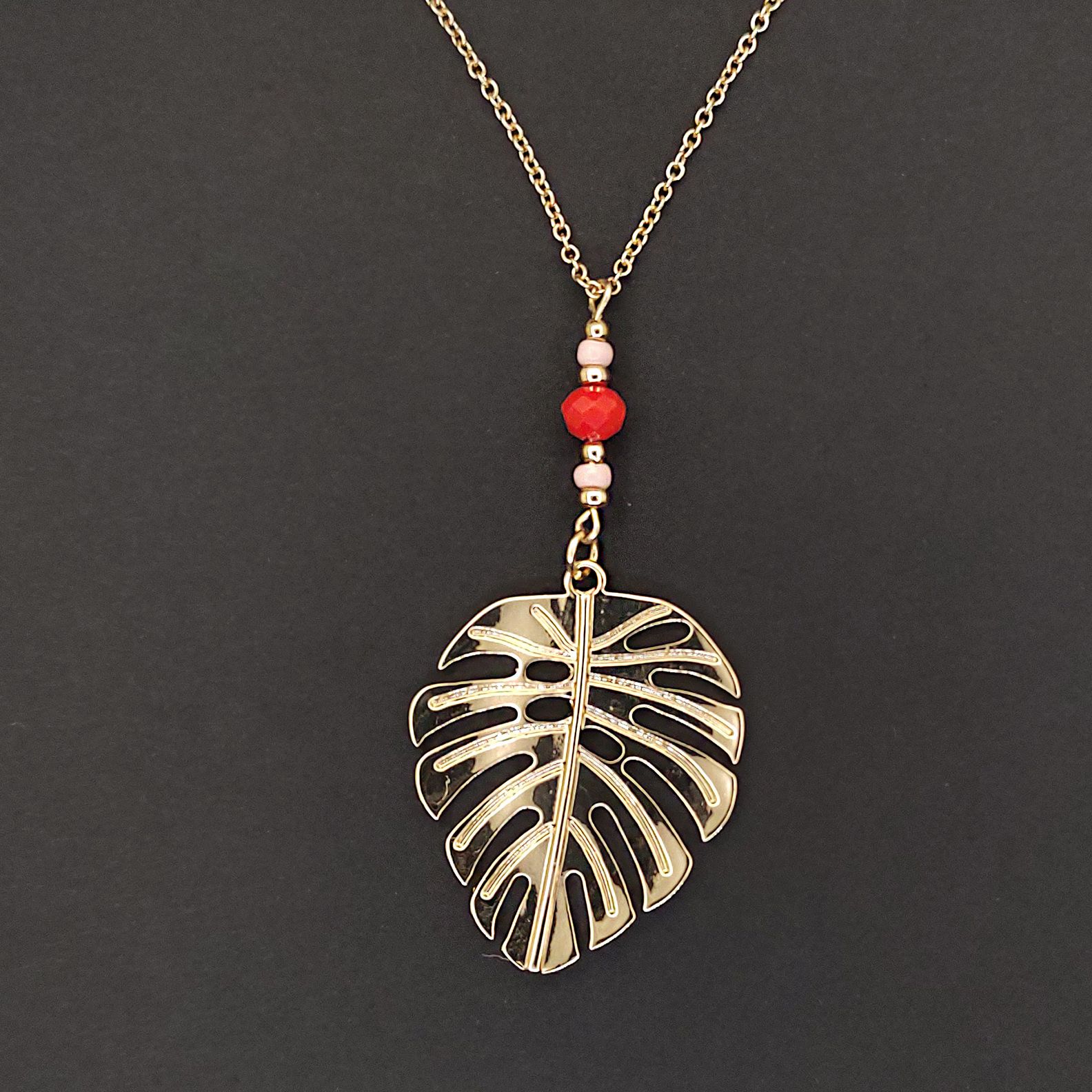 گردنبند زنانه اکسسورایز مدل برگ -  - 1