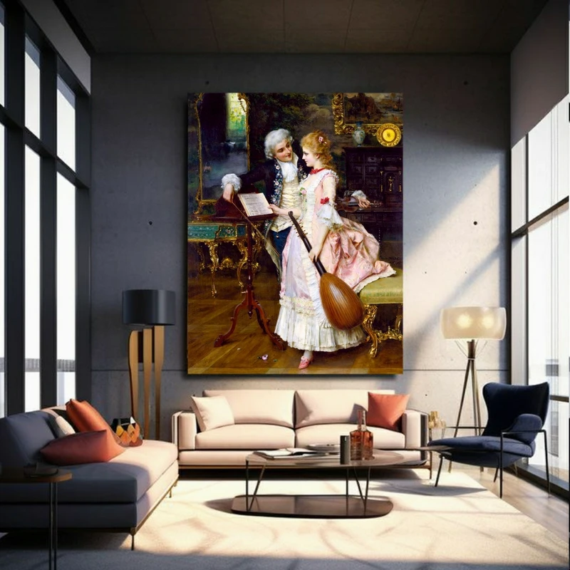 پوستر پارچه ای طرح نقاشی کلاسیک کد PP2768