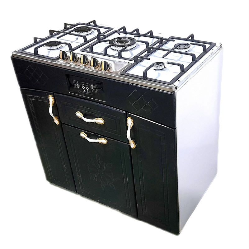 اجاق گاز 5 شعله هاکان مدل اجاق گاز چهار درب صفحه استیل اپکسی کوهان دار