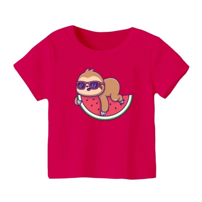 تی شرت آستین کوتاه بچگانه مدل خرس و هندوانه یلدایی