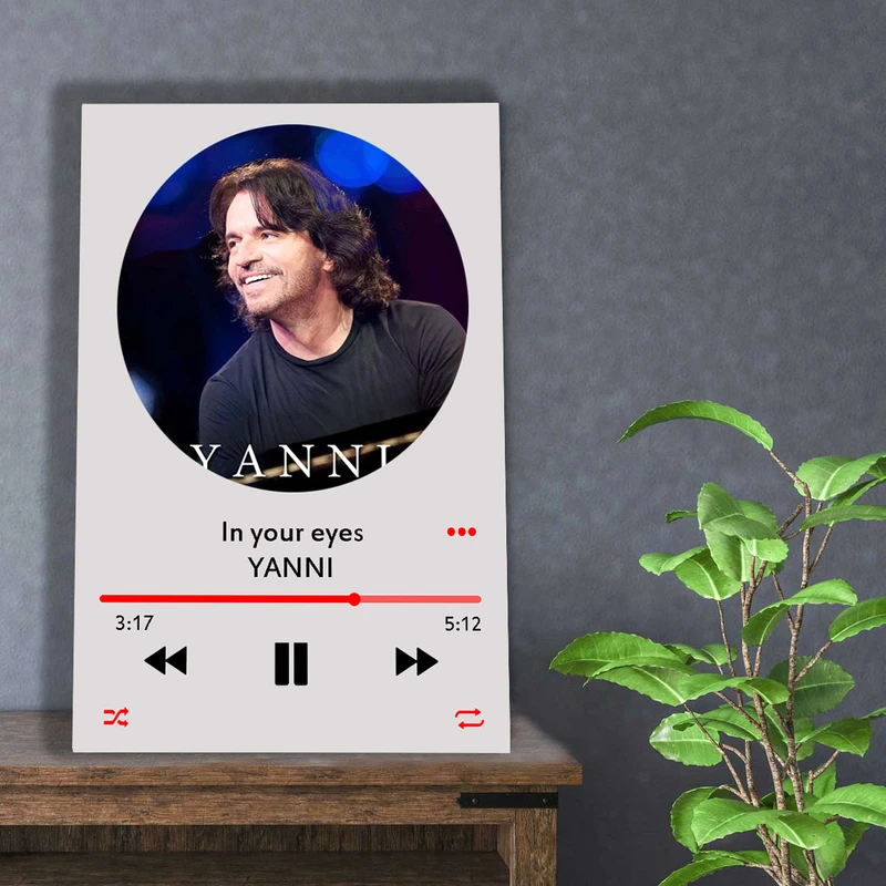 تابلو شاسی مدل موزیک آرت طرح YANNI in your eyes کد MP3_1