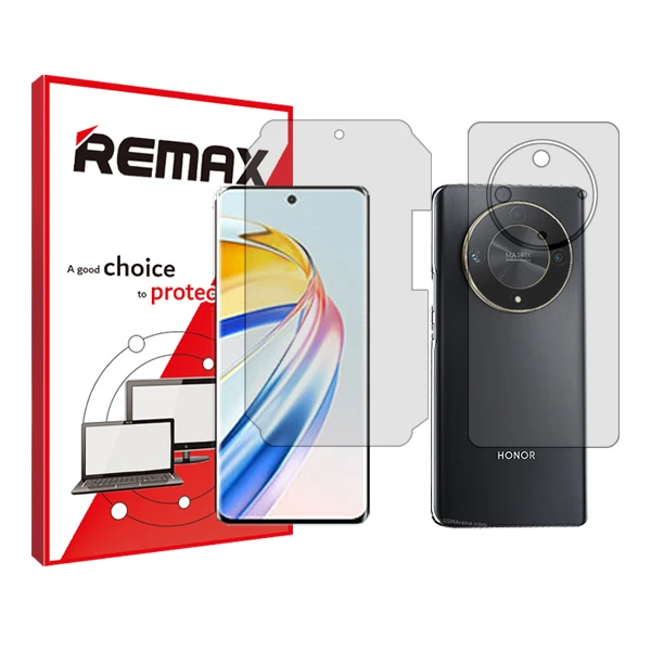 محافظ صفحه نمایش شفاف ریمکس مدل HyGEL مناسب برای گوشی موبایل آنر X9b به همراه محافظ پشت گوشی