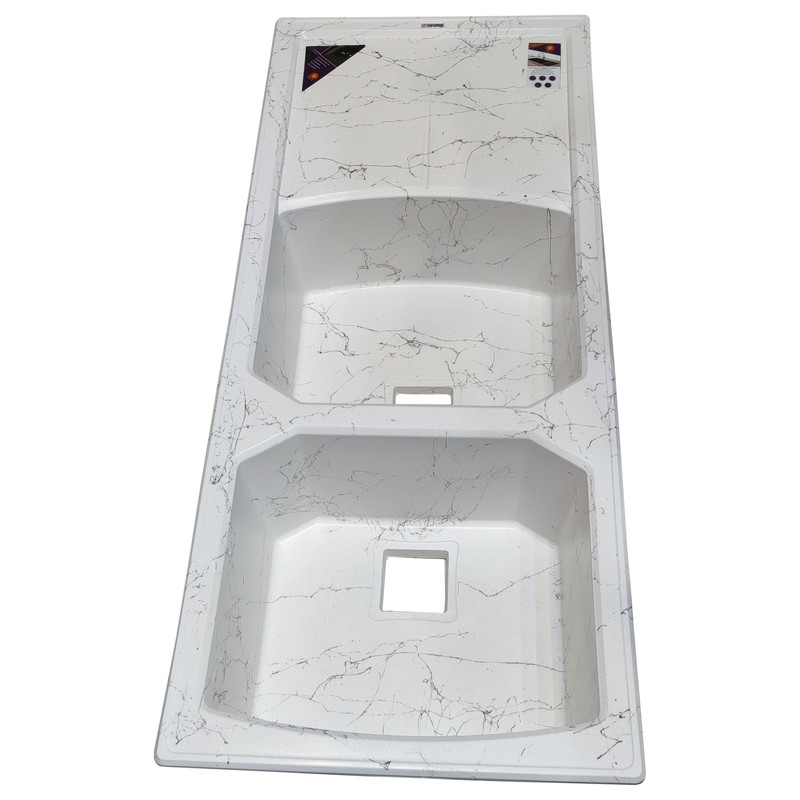 سینک ظرفشویی گرانیت توکار دو لگنه پارادایز مدل Vincenzo-401-WBG سینک ظرفشویی گرانیت توکار دو لگنه پارادایز مدل Vincenzo-401-WBG