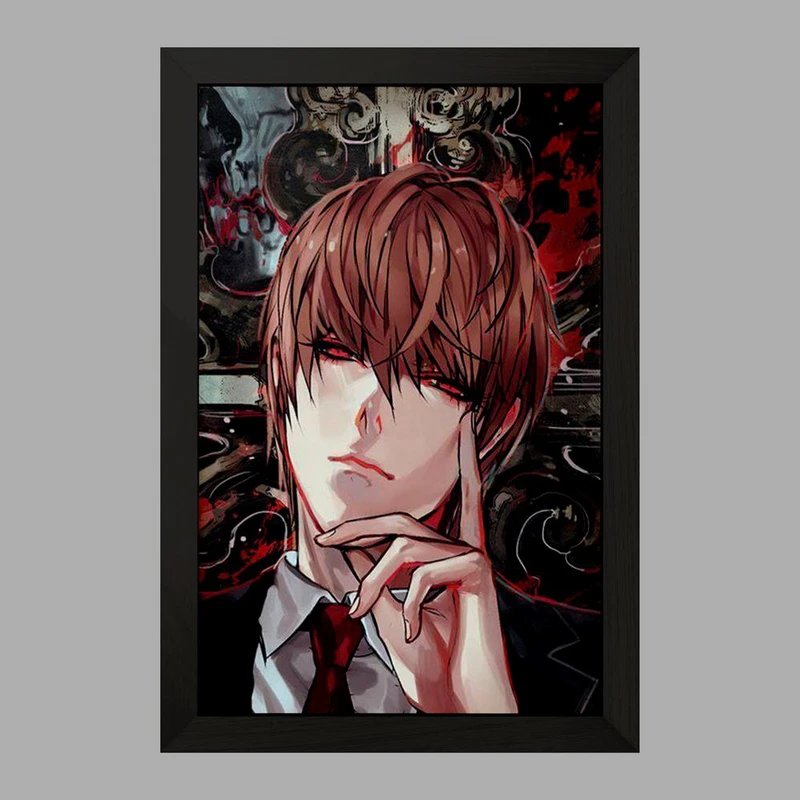 تابلو خندالو مدل لایت یاگامی انیمه دفترچه مرگ Death Note  کد 15772