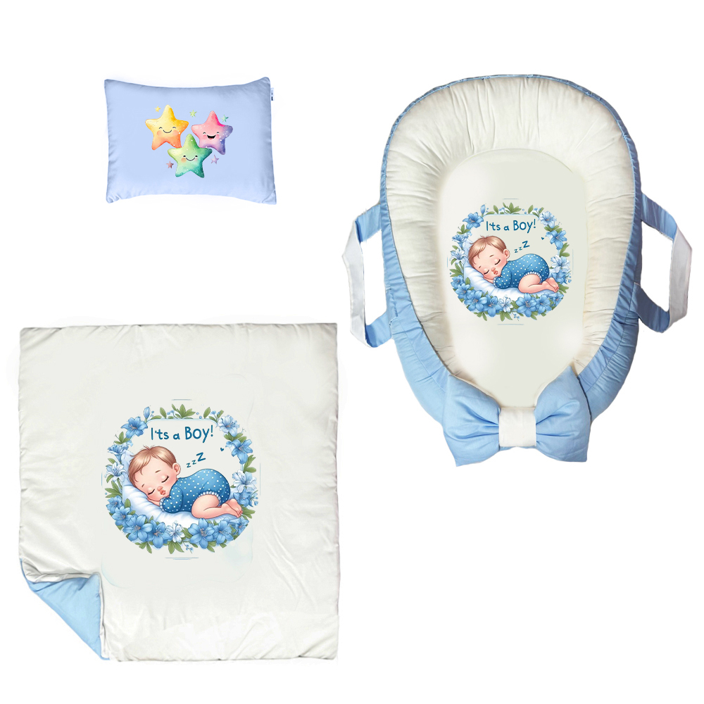 سرویس خواب 3 تکه نوزاد پادآفرین مدل گارد محافظ طرح پسرانه کد PG018