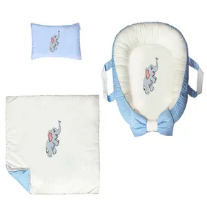 سرویس خواب سه تکه نوزاد ناریکو مدل گارد محافظ دار طرح فیل کد 0134