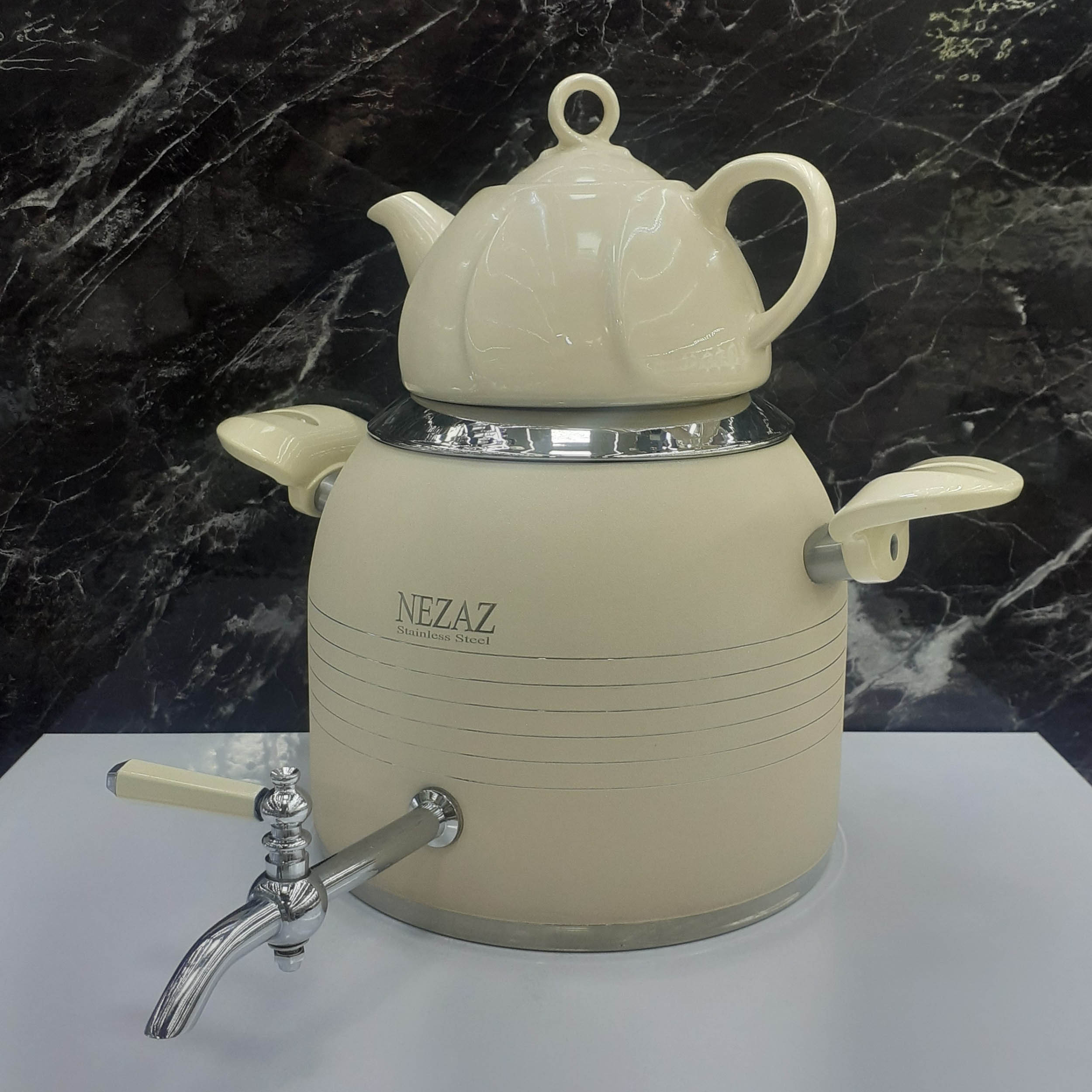 ست کتری و قوری نزاز مدل قالب ترک