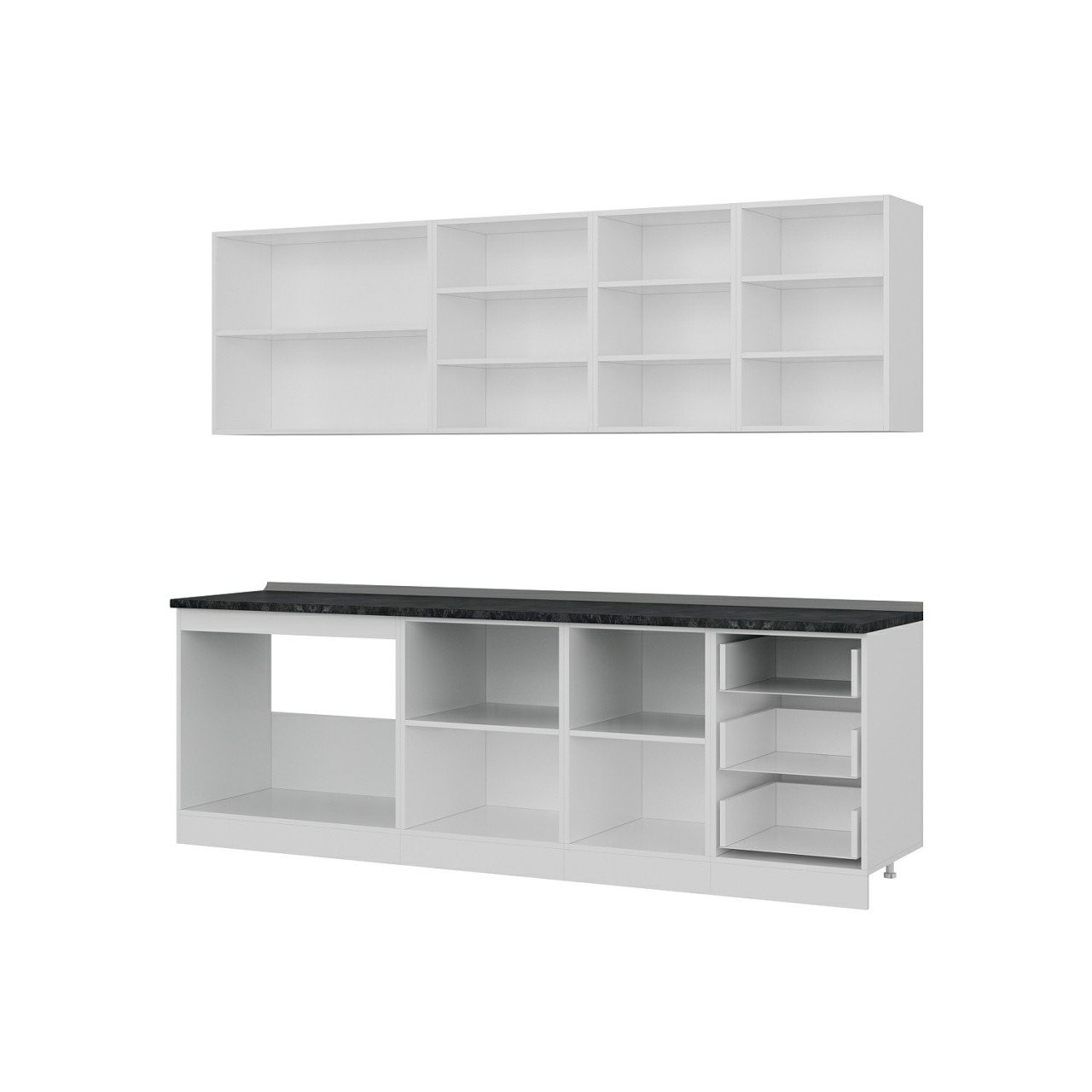 کابینت آشپزخانه مدل B-1 Minar 250 cm مجموعه دو عددی کابینت آشپزخانه مدل B-1 Minar 250 cm مجموعه دو عددی