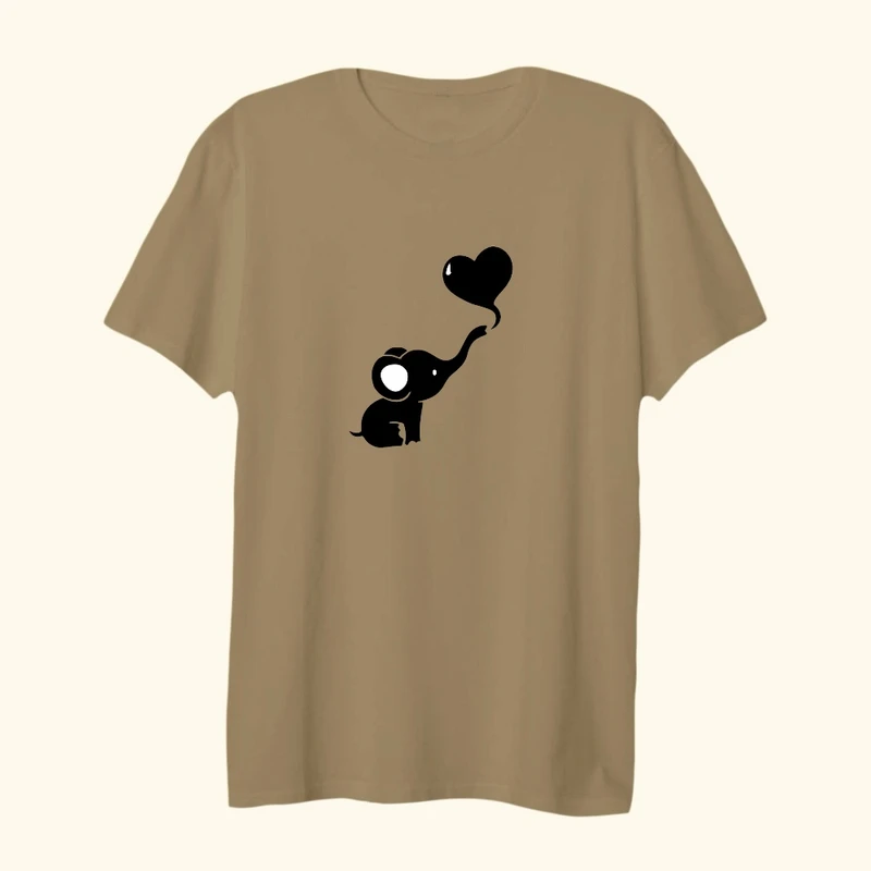 تی شرت لانگ زنانه مدل فیل کارتونی