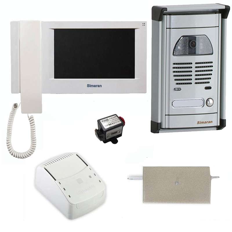 مجموعه دربازکن تصویری سیماران مدل 73M-VFC1 به همراه محافظ ولتاژ مانیتور