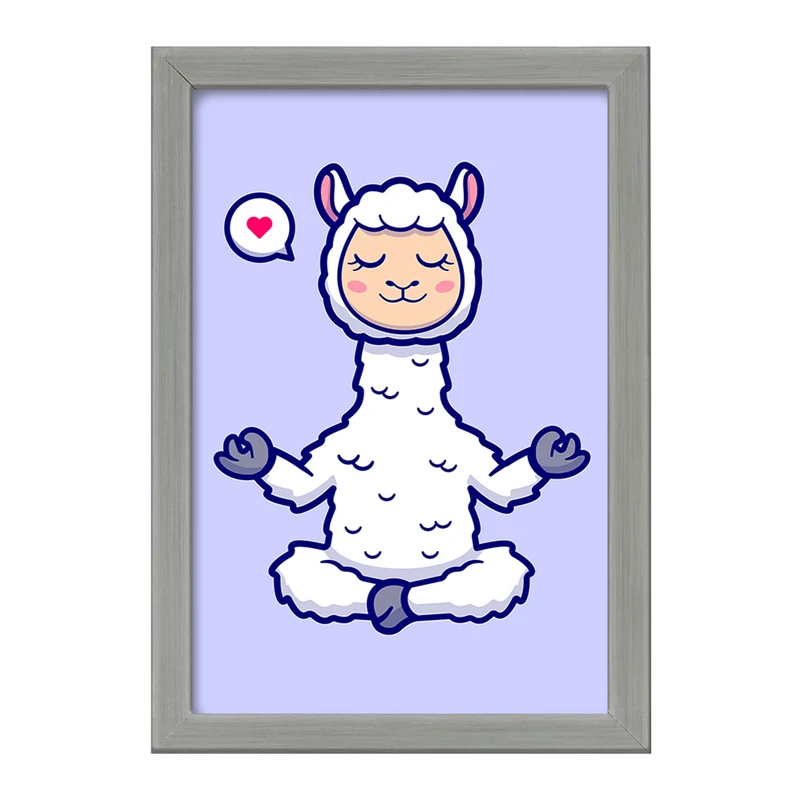 تابلو خندالو طرح حیوانات بامزه لاما کد 29441