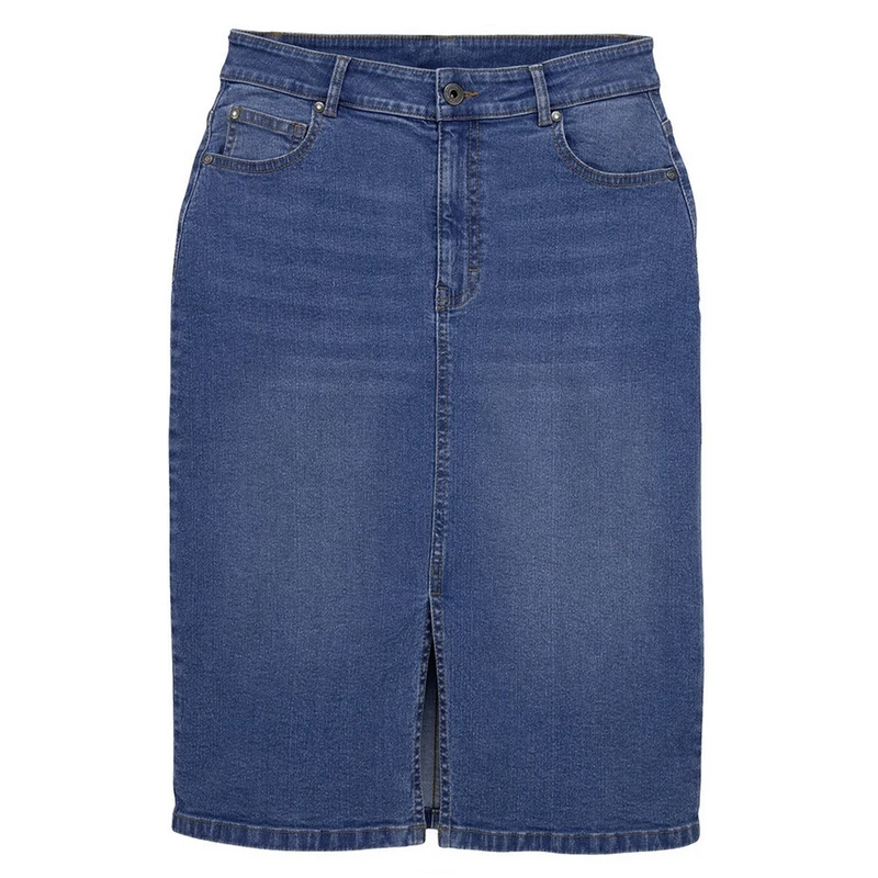 دامن خمره‌ای زنانه آپ2فشن مدل  جین کد 19866255 رنگ آبی