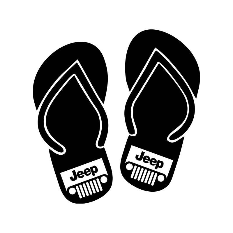 برچسب خودرو طرح جیپ ساحلی کد 1887 بسته دو عددی