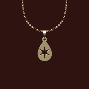 گردنبند طلا 18 عیار زنانه مدوپد مدل ستاره کد W2-1-1220