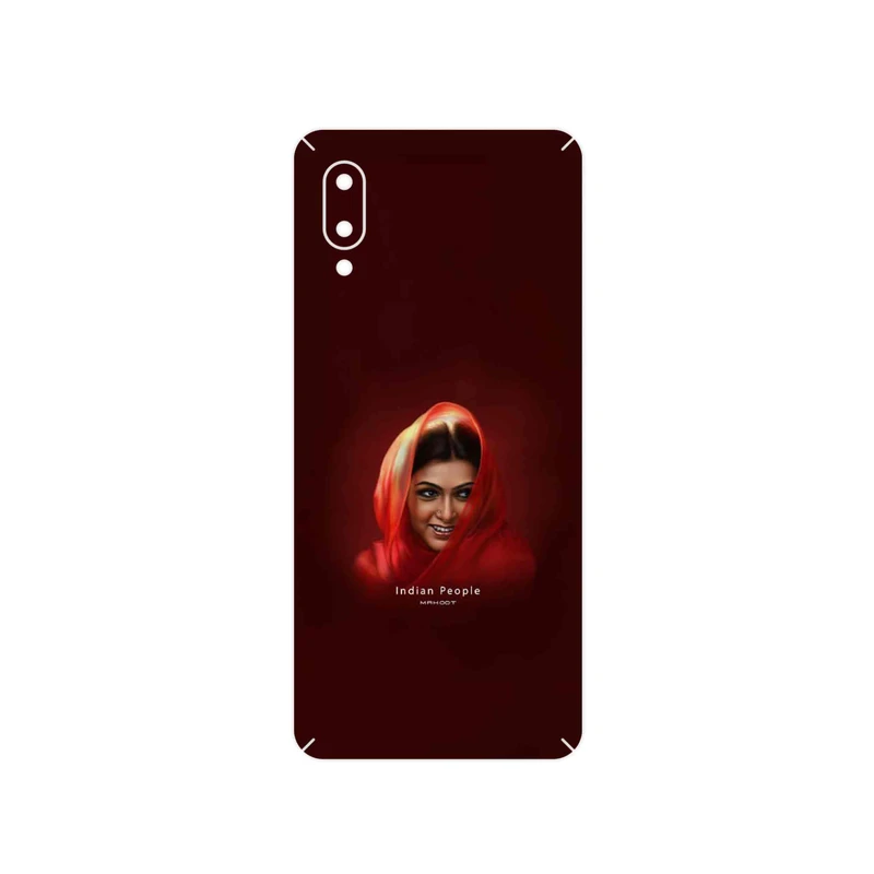 برچسب پوششی ماهوت مدل Portrait of an Indian Woman مناسب برای گوشی موبایل سامسونگ Galaxy A02