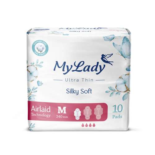 نوار بهداشتی مای لیدی مدل Silky Soft سایز متوسط مجموعه 6 عددی