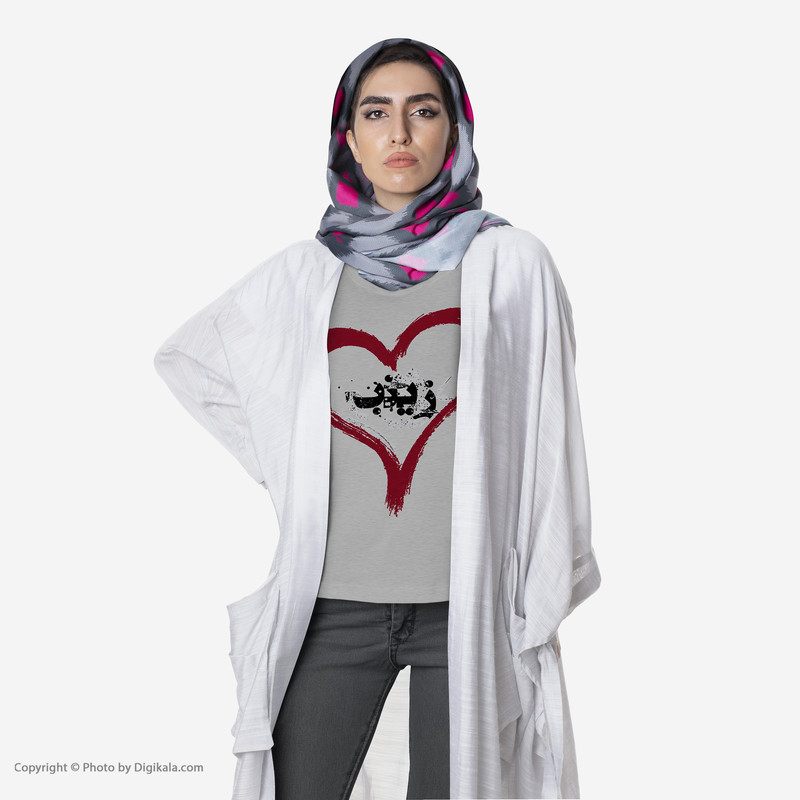 تیشرت آستین کوتاه زنانه طرح زینب کد S439