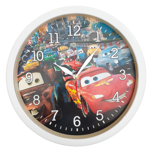 ساعت دیواری کودک مدل ماشین مکویین کد 09016