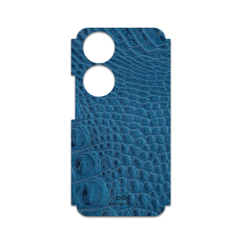 برچسب پوششی ماهوت مدل Blue-Crocodile-Leather مناسب برای گوشی موبایل آنر 90