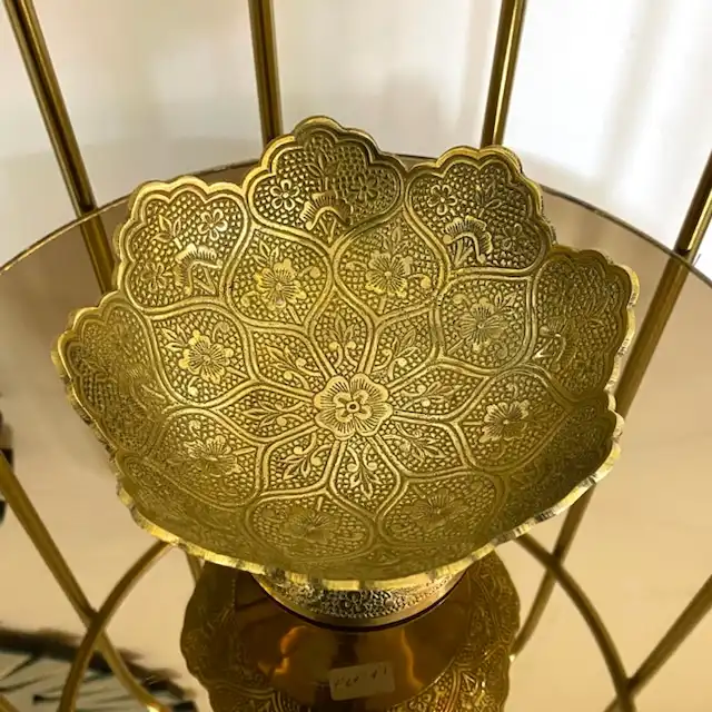 پیاله برنجی مدل گلبرگ 1039