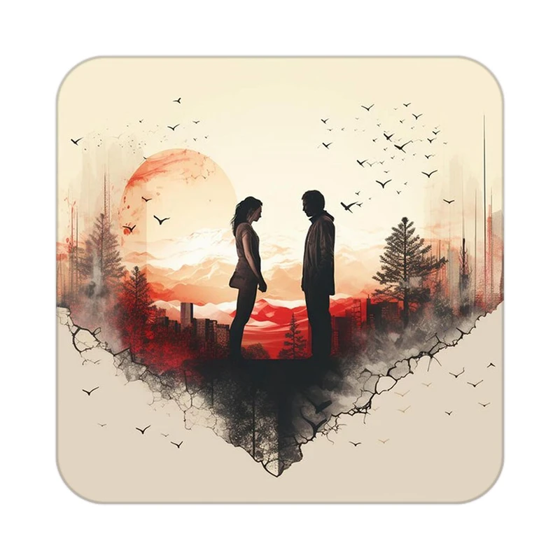 زیر لیوانی کاکتی مدل عاشقانه کد mp12487